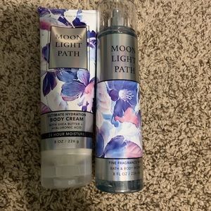 New bath and body works moon light path 2 piece set